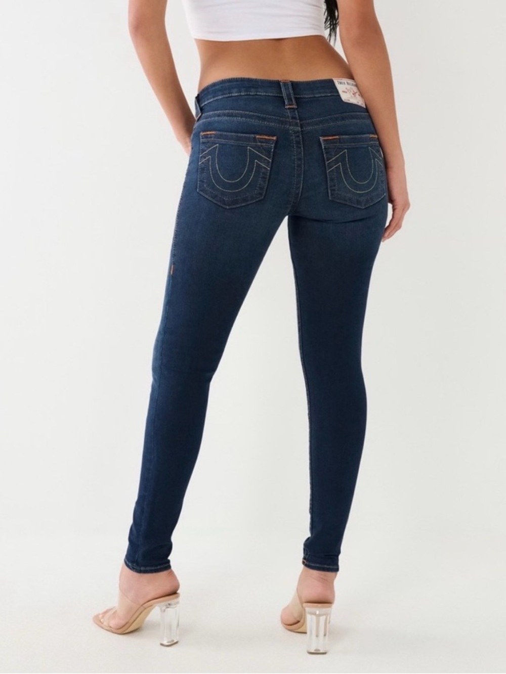 True Religion Halle Mid Rise Super Skinny Jean size 34